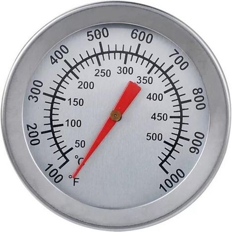 Thermomètre pour barbecue - Jusqu'à 500 degrés Celsius - Convient aux barbecues Weber et aux fours à pizza - Thermomètre intégré - Thermomètre à viande - Convient aux fumoirs et aux fours Kamado (1/3)