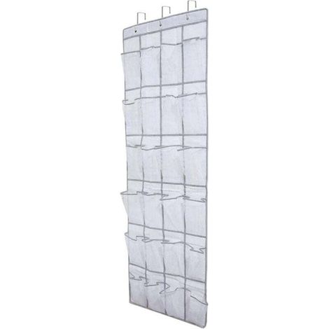 Organizador de zapatos para colgar en la puerta, bolsa de almacenamiento colgante con 24 bolsillos, organizador colgante multifuncional para dormitorio y baño - Crezuo (1/3)