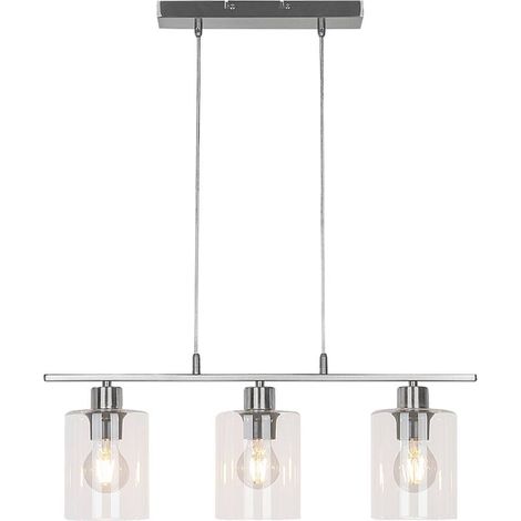Lampada a sospensione Miroslaw Chrome trasparente E27 3X max 40W L: 122cm B: 60 cm dimmerabile (1/5)