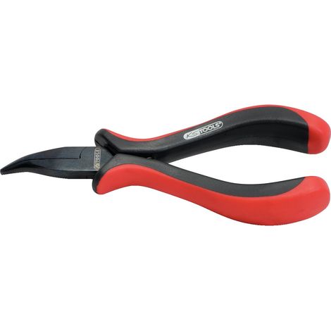 KS Tools 500.7022 Pinza di Precisione a Punte Mezzotonde, Piegate, 130 mm (1/2)