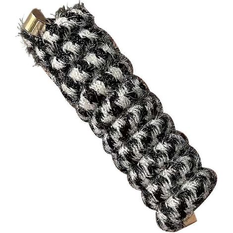 Élastique à cheveux en spirale de téléphone arc-en-ciel, pince à cheveux, outil de tressage, spirale en laine cachemire colorée pour fille-Black White (1/5)