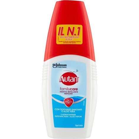 Autan Family Care Vapo Repellente Antizanzare 100ml - Idratante con Aloe Vera