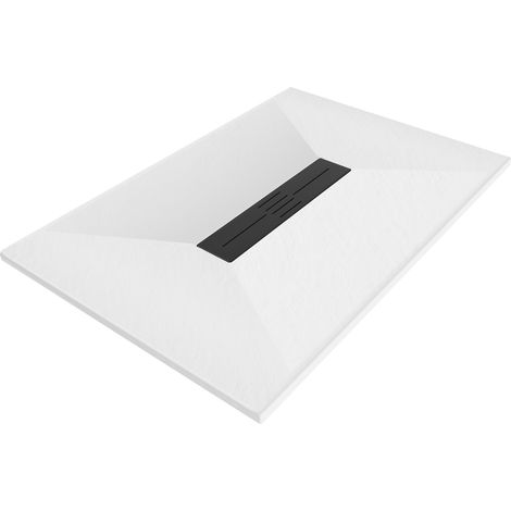 Mexen Toro Rechteckige Duschwanne SMC 140 x 90 cm, weiß, schwarze Abdeckung - 43109014-B (1/5)