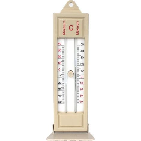 Thermomètre numérique Max-Min pour serre de jardin – Affichage clair – Support mural intégré – Matériau ABS et verre – Dimensions 24 x 8 cm (1/5)