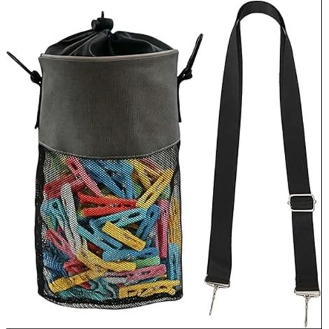 Sac Pince a Linge,Portable Panier Pince à Linge,Suspendre avec Mousqueton,Epingles à Linge,Jouets,Petits Objets,intérieur extérieur (1/5)