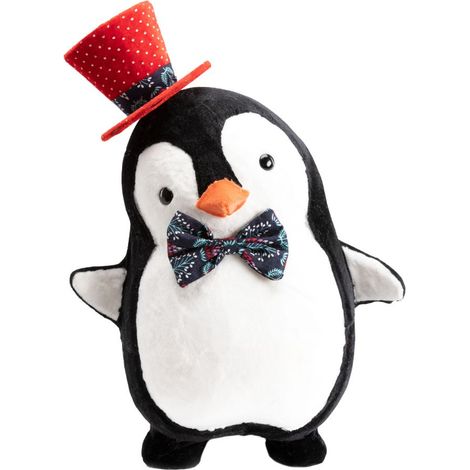 TrendLine Dekofigur Pinguin 25x22x37 cm weiß/schwarz Weinachten Xmas Winter