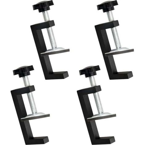 Juego de 4 abrazaderas ajustables para trabajo de oficina, abrazaderas universales para asegurar madera, mesas y fabricación de muebles - KZQ