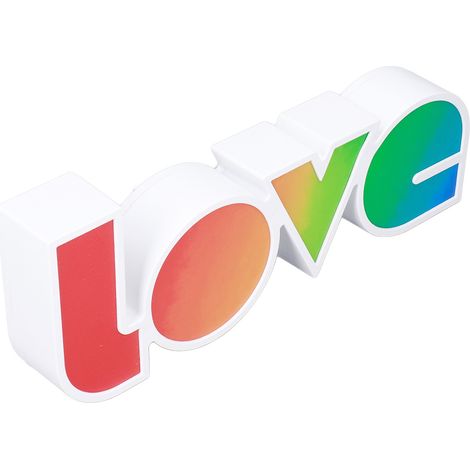 Lettre LOVE lumineuse LED décorative pour demande en mariage, fête, cadeau, lampe boîte lumineuse dégradé, sans batterie. (1/5)