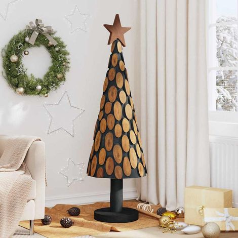 Weihnachtsbaum mit Ständer Braun 149 cm Massivholz Teak