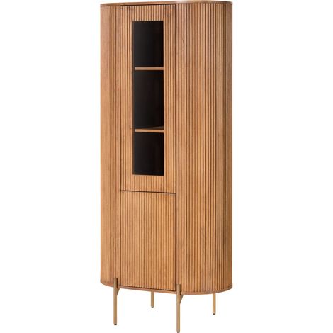 Vitrine Mango 80x45x180 natur lackiert BARCELONA 544 (1/4)