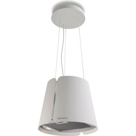 Faber – Hotte ilot 720 m³/h – 3 vitesses – Classe A – Filtre aluminium démontable – Éclairage LED 230 lux – Design lustre suspendu (1/6)