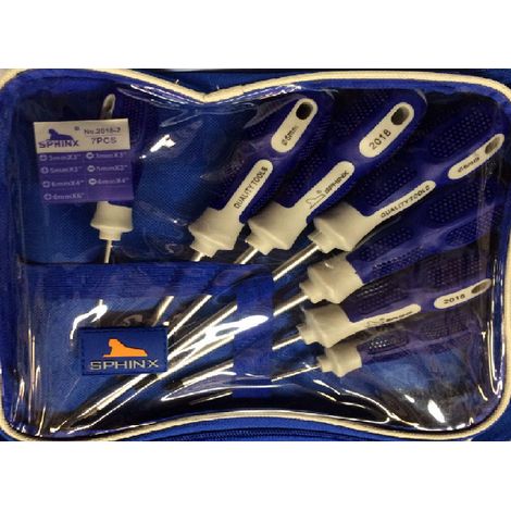 SET CACCIAVITI CACCIAVITE PROFESSIONALI 7 PZ BORSELLO PLASTICA PHINX