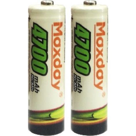 TrAdE Shop Traesio - 2 Pezzi Pile Batterie Stilo Aa Ricaricabili Da 4700 Mah Ni-mh Per Fotocamera - (1/2)
