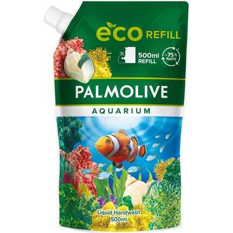 Sapone liquido delicato per le mani Palmolive Aquarium per bambini, ricarica da 500 ml (1/2)