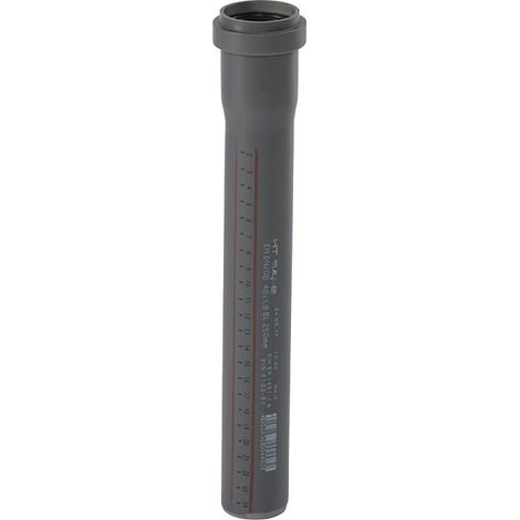 Tube d'évacuation PVC DN 40mm – 171010 – Longueur 250mm – HTsafe pour signalisation efficace – Conforme norme RAL 7043 – Ostendorf