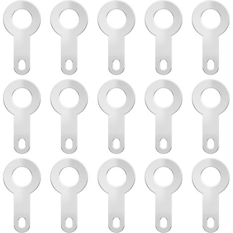 200pcs Borne à Sertir 6.2mm Plaque de Cosse à Souder Connecteur de Borne à Anneau Nu Sertissage pour Micro-moteurs Noyaux de Magnétophone Cuivre Plaqué, Argent (1/5)