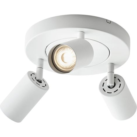 Plafonnier Rond Manuka 3 Éléments - Blanc, Structure Métallique, Raccordement Gu10, Ip20, 150W, Installation Au Plafond - Groupe Rossini (1/5)
