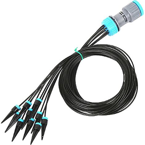 Kit d’irrigation goutte à goutte réglable – Multi-têtes – Pour succulentes et rempotage – Débit ajustable – Économie d’eau – Arrosage à la racine – Plantes en pot, massifs, suspensions