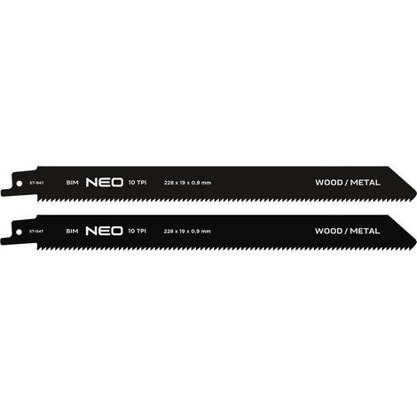 brzeszczoty neo jigsaw blades 228 mm 10 dientes por pulgada (1/2)