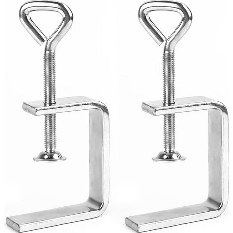 Lot de 2 serre-joints en C en acier inoxydable, réglables pour bois et soudage, haute résistance (1/4)