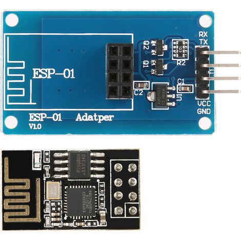 Module émetteur-récepteur sans fil Wi-Fi série ESP8266 ESP-01 avec adaptateur ESP-01 (1/5)