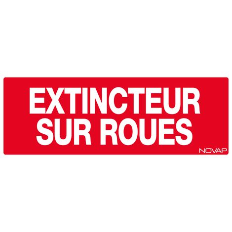 Panneau Extincteur sur roues - Rigide 330x120mm - 4140780