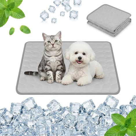 1 Tapis Rafraîchissant,Soie Glacée Respirant,Non Toxique Durable,Chien Chat Été (1/5)
