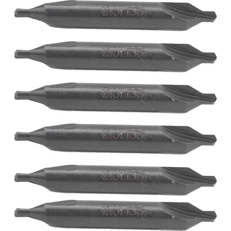 Lot de 10 forets à centrer type A, acier inoxydable, usage industriel, précision 2,5mm, kit d'outillage professionnel. (1/5)