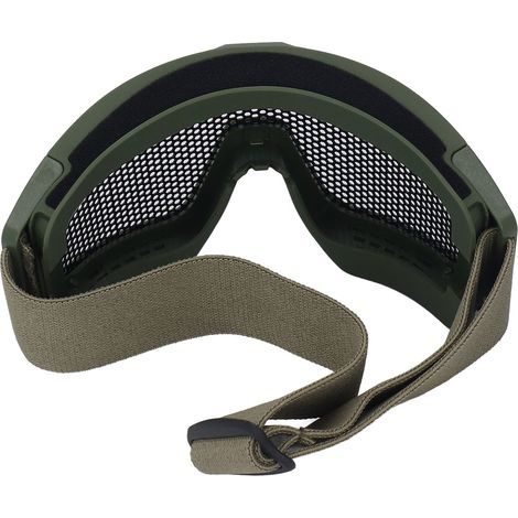 Lunettes de protection aérées anti-choc maille en fer à motif anti-vent et sable pour fans jeu extérieur militaire CS vert (1/5)