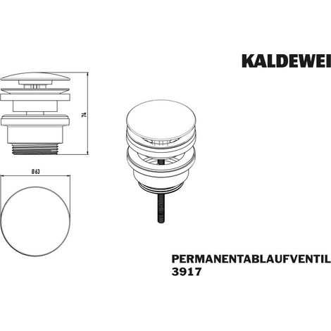 KALDEWEI 910700010676 WB 3917 Soupape permanente