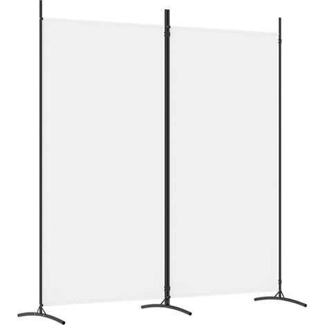 2-Panel Room Divider White 175x180 cm Fabric vidaXL