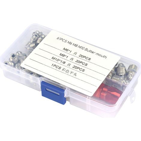 Metal Replacement Grease Nipple Fittings Pack Set Mechanical Lubrication Part
