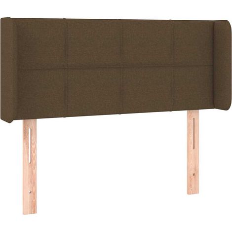 Maison Exclusive - Cabecero de tela marrón oscuro 83x16x78/88 cm (1/5)