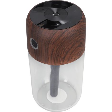 Mini humidificateur coloré et rafraîchissant avec veilleuse, idéal pour la voiture, le bureau, la chambre ou la maison. Ultra silencieux, capacité de 300 ml, filtre noir imitation bois. (1/5)