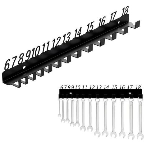 Porte Outils Mural, Rangement Outils Mural, Support Tournevis avec Code Numérique, Panneau Murale Outil Convient à Différentes Tailles de Clés, Etagere Murale Garage, Facile à Classer, Métal, Noir (1/5)