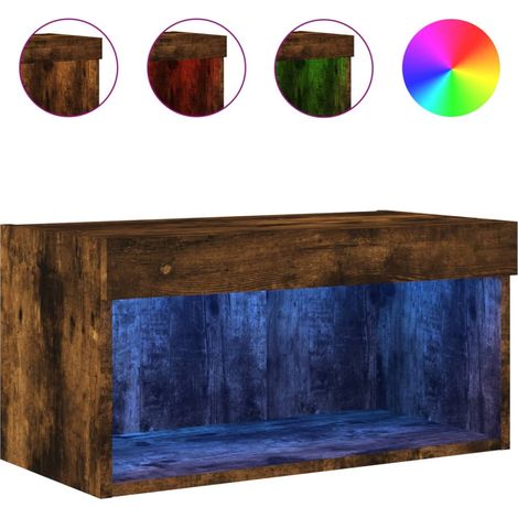 Maison Exclusive - TV-Schrank mit LED-Leuchten Räuchereiche 60x30 (1/5)