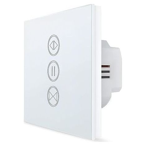 Interrupteur Volet Roulant Connecté, Ouverture Réglable, Commutateur Stores Rideau WiFi, Compatible avec Alexa Google Home pour Commande Vocale, Minuterie Intelligent Moteur Mural (1/5)