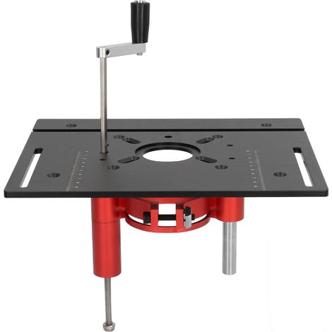 Système de levage manuel pour défonceuse, kit de système de levage manuel pour défonceuse, plaque de base pour scie à table de défonceuse, noir (1/5)