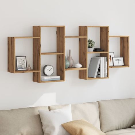 Estante de pared madera ingeniería roble artisian 159x18x65 cm vidaXL (1/5)