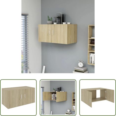 Holzschrank - Wandschrank Sonoma-Eiche 80x39x40 cm Holzwerkstoff (1/5)