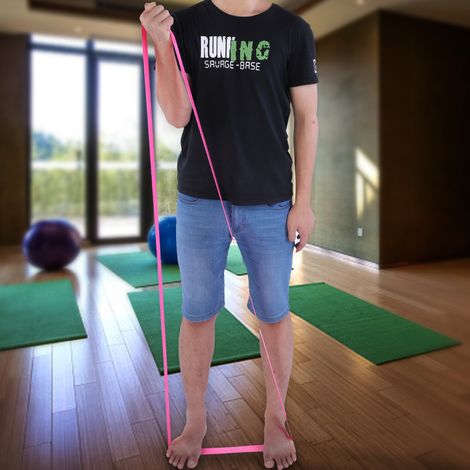 Bandes élastiques de résistance pour exercices de yoga, musculation et fitness (rose, 1,3 cm) (1/5)
