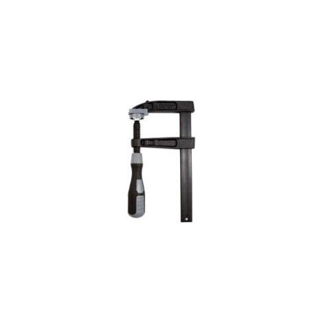Pressa con impugnatura in nylon LEMAN - asta in acciaio - sporgenza 90 - sezione 22x5 - serraggio 300 - 7070.187.030.