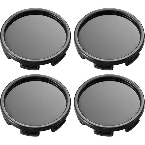 Cache Moyeu De Roue Universel 58mm 6 Clips Noir 4Pcs ABS Matière ABS, Diamètre Intérieur 50mm, Hauteur 14mm, Pour Roue Avant/Arrière, Installation Facile (1/5)