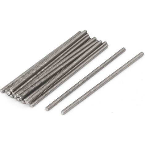 sourcing map Tige Filetée M3 x 80mm Acier Inoxydable 304, 0.5mm de Pas, 20Pcs Tiges Entièrement Fileté pour Projets de Bricolage