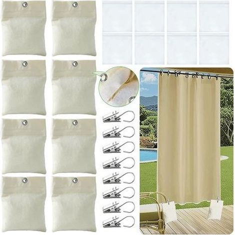 Set mit 8 Gewichten für Outdoor-Vorhänge – inklusive Sandsäcken zur Befestigung, geeignet für Pavillonvorhänge. Maße: 12,7 cm x 15,2 cm (1/5)