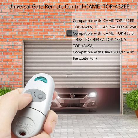 Lot de 2 - Télécommande Universelle Portail - Came Top 432na Telecommandes Portatives 433 - Compatibles Avec Télécommande De Porte Et De Garage (1/5)