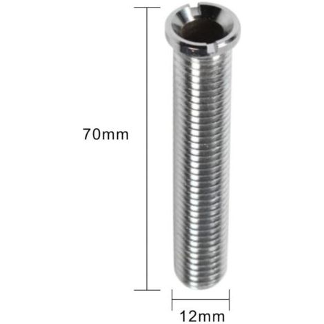 QORVA-1 Vis de Panier d'Évier 70 mm Vis de Bonde en Acier Inoxydable Accessoires de Fixation Vis de Boulon d'Évier Vis de Bouchon de Crépine de Panier d'Évier pour Cuisine Lavabo，Fonepro