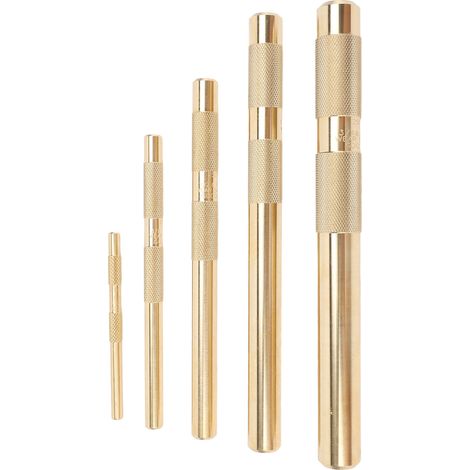 Jeu de poinçons moletés 1/4 pouce, 3/8 pouce, 1/2 pouce, 5/8 pouce, 3/4 pouce, outil en laiton pour la réparation automobile et à essence. (1/5)