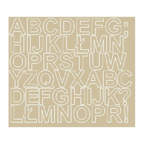 Lettere adesive autoadesive, 3 cm, beige lucide (1/2)