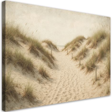 Wandbild Strand Dünen im Shabby Chic Stil 100x70 cm (1/5)